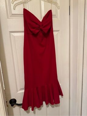 Strapless red dress- never worn